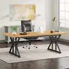 70.8-Inch Executive Desk, Large Computer Office Desk Workstation, Modern Simple