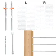 VEVOR 102 Pack Cable Railing Swage Threaded Stud Tension End Fitting Terminal for 3.2mm Deck Cable Railing, T316 Stainless Steel, Cable Railing Tensio