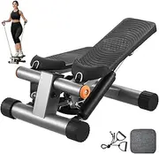 VEVOR Stair Stepper, Mini Stepper for Exercise at Home, Hydraulic Fitness Stepper with Resistance Bands, Full Body Workout Cardio Equipment, Stair Climber with LCD Monitor, 330LBS Load Capacity