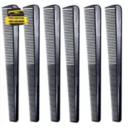 (6 Count) 7.5" Barber Hair Comb Beard & Mustache Pocket Combs for Men'S Hair Bea