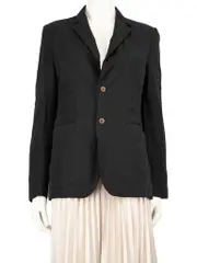 Comme Des Garcons Homme Deux Black Embroidered Accent Jacket