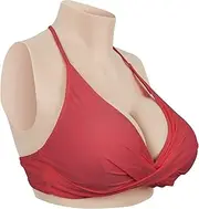 [KUICEO] Silicone Breastplate B-H Cup Fake Boobs Breast Forms for Crossdresser Transgender Drag Queen