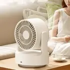 Small Desktop Fan Personal Fan Quiet Portable Air Circulator Fan Make up Mirror