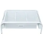 J.Burrows Mesh Desk Riser with Drawer White