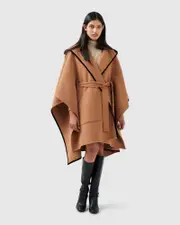 [Belle & Bloom] Need You Now Hooded Cape - Camel