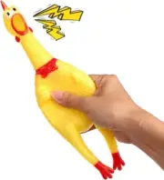 Large Fun Pet Dogs Shrilling Rubber Chicken Chew Sound Squeeze Screaming Toy-USA