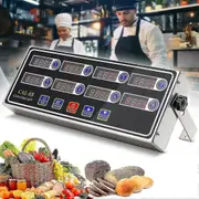 Commercial Kitchen Timers - 8-channel Digital Timer For Cooking And Fryer Reminder