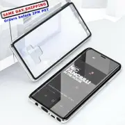 For Samsung Note 9 N960U Phone Case Magnetic Metal Glass Back Bumper Cover Black