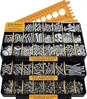 Jackson Palmer Assortment Kit with Professional 'No Mix' Case (1,300 Piece, 60 Sizes, Nuts, Bolts, Washers & Screws