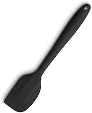 JeoPoom Silicone Spatula, Spatula for Cooking, Heat Resistant Seamless Scraper, Non-stick Baking Tools Kitchen Utensils, for Cooking, Baking and Mixing(Black)