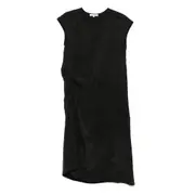 [Colour 5 Power] Colour 5 Power Crinkled-finish Midi Dress L BLACK