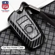 For BMW F30 F10 320i M3 M4 M5 Carbon Fiber Smart Remote Key Case Cover Holder