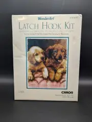 Caron Wonder Art Latch Hook Kit #4295 Labs Labrador Dogs Puppies 20" x 27" NIB