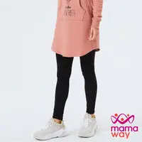 在飛比找momo購物網優惠-【mamaway 媽媽餵】厚磅碳磨保暖瑜珈孕婦褲