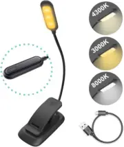 Book Light Rechargeable Clip on Reading Light Dimmable Brightness Reading Lights