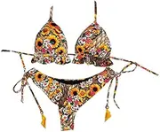 [JDKAL] Bandage Bikini Set Push-up Brazilian Swimwear Beachwear Swimsuit S I