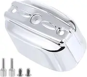Chrome Aluminum Rear Brake Master Cylinder Cover Compatible with 2000-2017 FLSTF