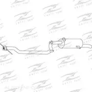Redback Mufflers Bolt-On to suit Excel 4 Dr R Muff - M7276