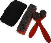 ULTECHNOVO 1 Set Horse Hair Shoe Brush Ergonomic Cleaning and Polishing Tool for Boots and Shoes Versatile Design for All Footwear and Comfortable Grip for Travel