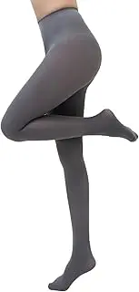 [CHUNG] Women Tights Footed 80/90D Candy Color Solid Opaque Pantyhose High Waist Control Top Soft Stretchy Plus Size