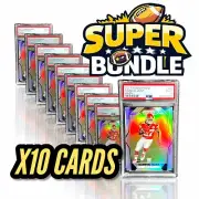 SUPER BOWL (10 CARDS) RC Kareem Hunt PSA 9 BUNDLE 2017 Panini SILVER HOLO RC