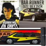 Bar Runner Running on Empty Fox1 – Man Cave Beer Spill Mat Pub. Rubber Bar Mat