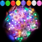 50Pcs 10-Colors Mini Lights,Long Standby Time Waterproof LED Balloon Light,Batte