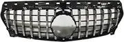 Front Grille Racing Grill Compatible For Mercedes Benz CLA C117 2013-2019 Diamond GT Inlet Hood Mesh Body Kit Tuning Accessories Facelift(2013-2019 GT Silver)