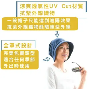 天空藍【UV CUT遮陽帽】 化療帽 術後帽子 醫療用帽 日本原裝│愛德蘭絲官方旗艦店