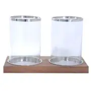 Rojo 16 SS1102M 24 x 15 x 12 in. Amalfitana Old Wood Candle Holder- Medium
