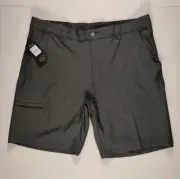GREG NORMAN Golf-NWT-Men's Grey Stretch Polyester Blend Golf Shorts-Size 36