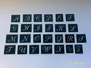 Large Capital letter stencils for etching glass 1.5" high hobby etch