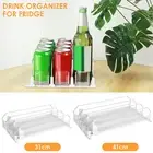Drinks Organizer for Fridge Self-Sliding Soda Can Dispenser Adjustable xdGmK