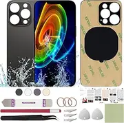 ReuWeu Back Cover Glass Replacement Compatible with iPhone 14 Pro Max 6.7" + Professional Tools (Space Black)