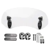 Transparent Color Universal Motorcycle Adjustable Wind Screen Extension Windshield Spoiler Air Deflector 28.5x12x21cm