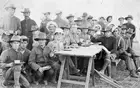 Soldiers Eating at a Trestle Table at Geelong Racecourse VIC Mar 1916 Old Photo