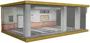 Alloy Car Model Toy Display Stand 1/24 Simulated car Model Wooden Parking Garage Scene Display Box Lighting Ornaments Car Garage Protection Collectibles(Underground Garage Model)