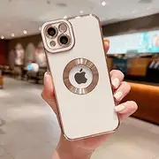 Luxury Soft Electroplated Phone Case for iPhone 11 12 13 14 Pro Max XS X XR 7 8 Plus Mini Hollow Out Silicone Cases Cover,White,for iPhone Xs