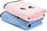 Hohopeti Super Absorption Pet Dog Bath Towel 50x90cm No Static Pet Bath Supplies