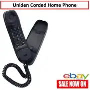 Uniden Corded Home Phone Telephone Wall Mountable Table Bedside Phone Office