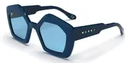 Marni Laughing Waters Black Asian Fit LP4 Men's Sunglasses Blue Size 51