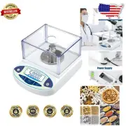 500g x 0.001g Lab Analytical Balance Scale with Windshield & Calibration Weights