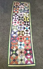 Table /Bed Runner Handmade Quilted Table "Criss-Cross" 60" x 17"