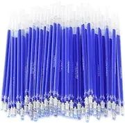 Heat Erasable Pen Refill for Temporary Marking on Shoes, Clothing, and Leather - 100pcs Blue