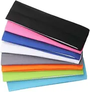 FOMIYES Elegant Yoga Headbands 8 Pack Wide Elastic Cotton Head Wraps Comfort Fit for Sports Teams Girls Women (light Blue Luminous)