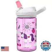 CamelBak Eddy+ Kids BPA-Free Water Bottle with Straw, 14oz Unicorn party