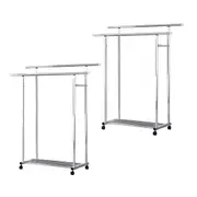 OGA 2X 120cm Stainless Steel Floor-Standing Clothes Rack - Durable and Space-Saving Laundry Organizer