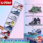 Clear Acrylic Boxes Case Side Stackable Premium Sneaker Display Shoe Box Storage