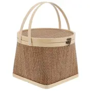 Baskets for Family Storage with Lids Egg Practical Retro Style