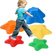 Kids Stepping Stones, Balance Stepping Stones for Kids, 5 River Balance Stones Stepping Blocks, Non-Slip Indoor Outdoor Balance Toys Exercise Blocks for Kids Boys Girls